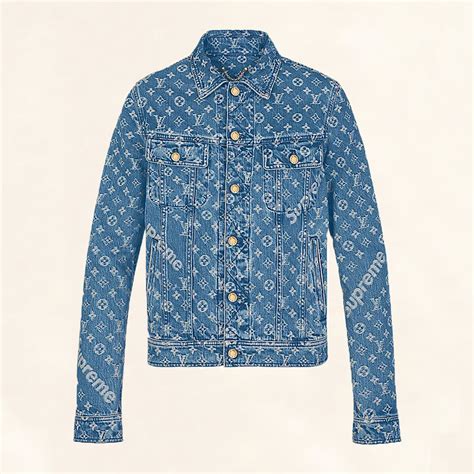 supreme lv denim jacket|supreme x louis vuitton jacket.